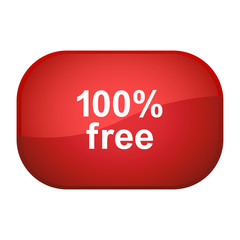 Glossy Button rot - Schaltfläche - 100 Prozent kostenlos