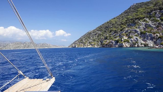 Traveling on boat. Demre, Antalya, Turkey