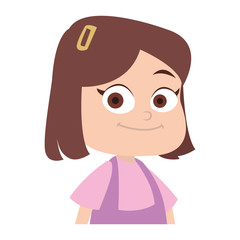 Cute girl cartoon vector illustration graphic design