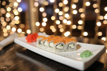 Food in the cafe on the table