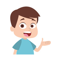 Cute boy cartoon vector illustration graphic design