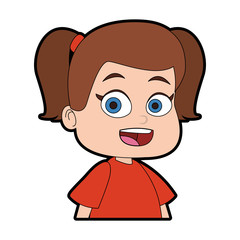 Cute girl cartoon with book vector illustration graphic design