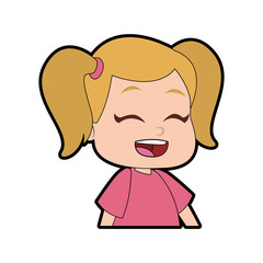 Cute girl cartoon with book vector illustration graphic design