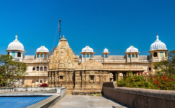 Sathis Deori Jain Temple at Chittor Fort. Rajasthan, India