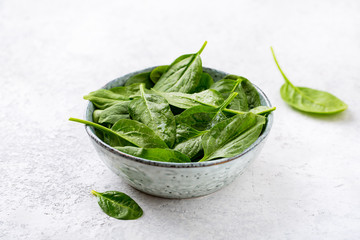 Fresh spinach leaves