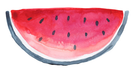 Watermelon. Hand drawn watercolor Isolated on white background