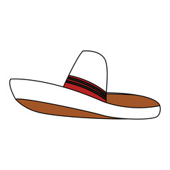 Mexican mariachi hat cartoon vector illustration graphic design