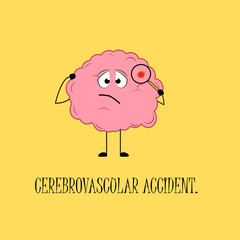 Brain with a stroke.