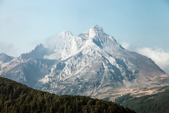 Serene view of the mountains in Montenegro