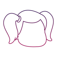 Cute girl faceless cartoon vector illustration graphic design