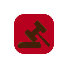 Judge's hammer icon.