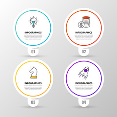Infographic template. Business concept with four steps