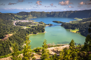 Obraz premium Lagoa Sete Cidades on Azores island