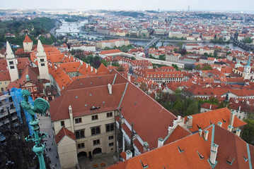 Fototapeta na wymiar Cityscape from St. Vitus Cathedral