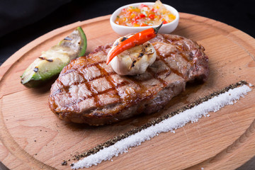 Grilled beef steak