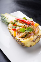 Chicken with pineapple asian dish