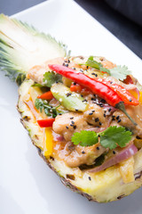 Chicken with pineapple asian dish
