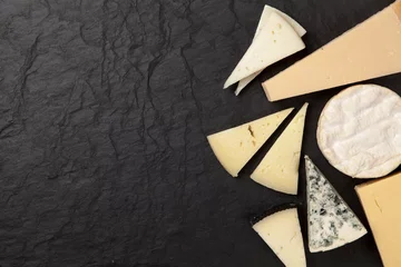 Wandcirkels plexiglas Different sorts of cheese © George Dolgikh