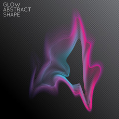 Abstract glow plasma shape