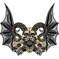 Gothic coat of arms with skull, grunge vintage design t shirts