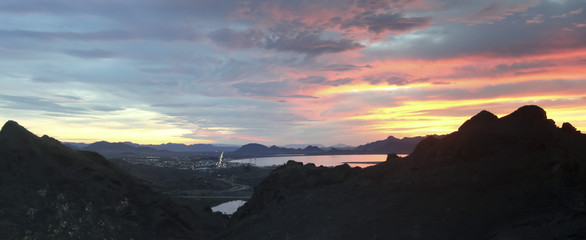 A Scenic View from the Tetakawi Trail of San Carlos, Sonora, Mexico