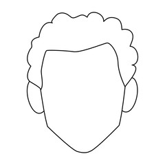 Young man faceless cartoon vector illustration graphic design