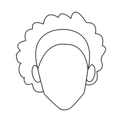 Young woman faceless cartoon vector illustration graphic design