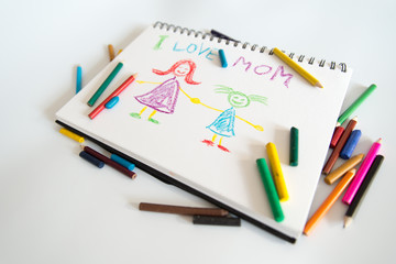 I love mom picture for happy mother day. children gift