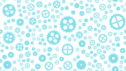 Geometrical engineering seamless pattern. Abstract gears background. Vector illustration