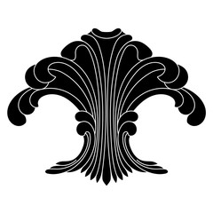 Vintage baroque ornament, corner. Retro pattern antique style acanthus. Decorative design element filigree calligraphy vector. - stock vector