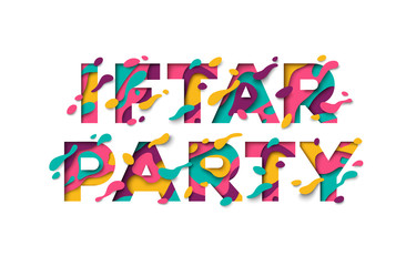 Iftar party typography