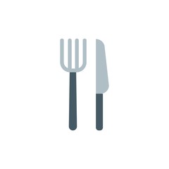 fork and knife flat vector icon. Modern simple isolated sign. Pixel perfect vector  illustration for logo, website, mobile app and other designs