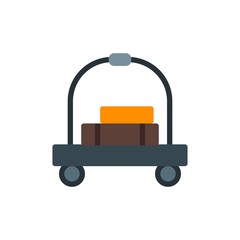 luggage carrier flat vector icon. Modern simple isolated sign. Pixel perfect vector  illustration for logo, website, mobile app and other designs