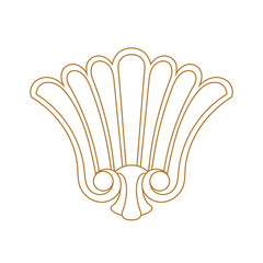 Golden vintage baroque ornament, corner. Retro pattern antique style acanthus. Decorative design element filigree calligraphy vector. - stock vector