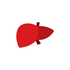 human liver flat vector icon. Modern simple isolated sign. Pixel perfect vector  illustration for logo, website, mobile app and other designs