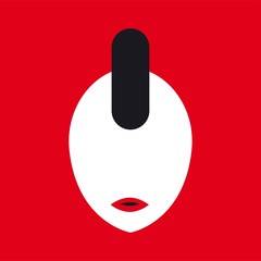 woman with crest hair icon
