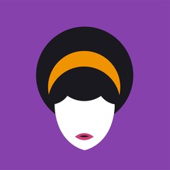 woman with short hair icon