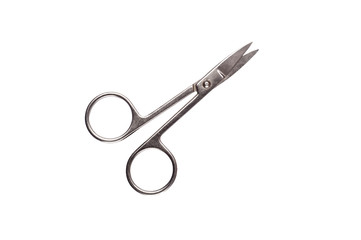 Scissors metal chrome plated.