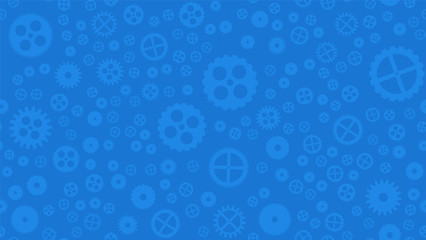Geometrical engineering seamless pattern. Abstract gears background. Vector illustration