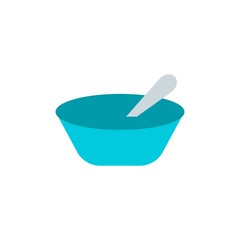 breakfast, porridge flat vector icon. Modern simple isolated sign. Pixel perfect vector  illustration for logo, website, mobile app and other designs