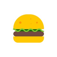hamburger, fast food flat vector icon. Modern simple isolated sign. Pixel perfect vector  illustration for logo, website, mobile app and other designs
