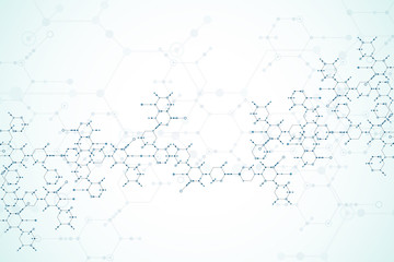 Abstract  technology hexagonal background. Connection structure.