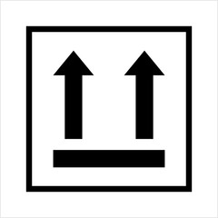 Keep Up, Up Arrow, Package Handling Label Icon