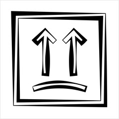 Keep Up, Up Arrow, Package Handling Label Icon