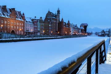 Fototapeta premium Architecture of Gdansk at night
