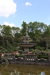 fountain Ocean by Giambologna (sculpture of Neptune surrounded by water deities) in Boboli Gardens, Florence, Italy