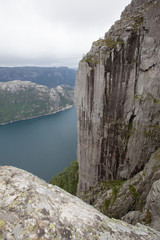 Cliff next to a fjord in Norway