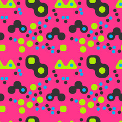 Magic city lights seamless pattern. Suitable for screen, print and other media.