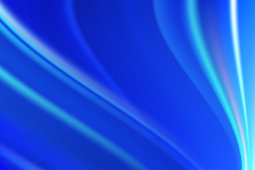 Vector illustration of blue abstract background with blurred magic curved lines.