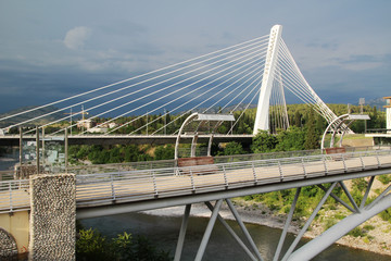 The Millenium Bridge in Podgorica, Montenegro 